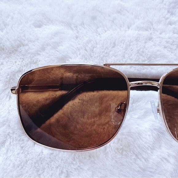 Tessa Brown Rectangular Polarized Sunglasses - Picture 3 of 13